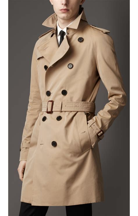 burberry london men's cotton gabardine trench coat with leather sleeves|authentic Burberry trench coat.